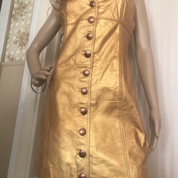 Free People Goldie LEATHER Sheath Dress - Picture 16 of 16